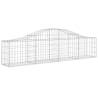 Arched Gabion Baskets - 11 pcs Galvanised Iron Garden Barriers