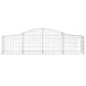 Arched Gabion Baskets - 9 pcs Galvanised Iron for Garden Decor