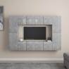 8 Piece Concrete Grey TV Cabinet Set | Stylish & Practical