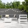 6 Piece White Solid Wood Pine Garden Sofa Set | Hipomarket