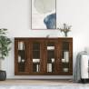 Wall Mounted Cabinets 2 pcs Brown Oak Engineered Wood Colour brown oak Quantity in Package 2 Model leaf black 