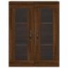 Elegant Wall Mounted Cabinets - Brown Oak - 2 Pcs | Hipo Market