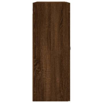 Elegant Wall Mounted Cabinets - Brown Oak - 2 Pcs | Hipo Market