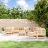 10 Piece Garden Lounge Set Solid Wood Pine Colour natural pine Number of 10 