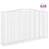 Arched Gabion Baskets - 20 pcs Galvanised Iron 400x50x220240 cm