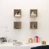 Wall Cube Shelves 4 pcs Sonoma Oak | Stylish Floating Storage