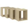 Wall Cube Shelves 4 pcs Sonoma Oak | Stylish Floating Storage