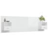 High Gloss White Bed Headboard with Cabinets | Hipomarket