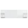 High Gloss White Bed Headboard with Cabinets | Hipomarket