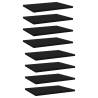 Bookshelf Boards 8 pcs Black | Engineered Wood Storage Solution