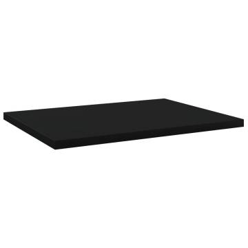 Bookshelf Boards 8 pcs Black | Engineered Wood Storage Solution