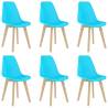 Dining Chairs 6 pcs Blue Plastic Colour blue Quantity in Package 6 