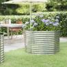 Garden Raised Bed Powder-coated Steel 100x100x68 cm Silver Colour silver Size 100 x 100 x 68 cm Quantity in Package 1 