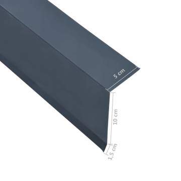 L-shape Roof Edge Plates - 5 pcs Aluminium Anthracite 170cm