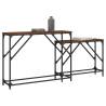 Elegant Nesting Console Tables - 2 pcs Brown Oak | Hipo Market