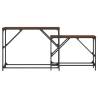 Elegant Nesting Console Tables - 2 pcs Brown Oak | Hipo Market