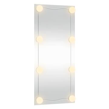 Wall Mirror with LED Lights - 30x80 cm Contemporary Design