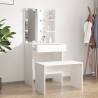 Dressing Table Set with LED - White Engineered Wood - HipoMarket