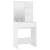 Dressing Table Set with LED - White Engineered Wood - HipoMarket