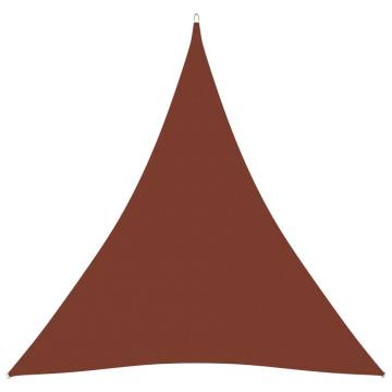 Sunshade Sail Oxford Fabric Triangular 4x4m - Terracotta | HipoMarket