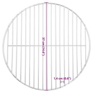 BBQ Grill Grate Round Ø37 cm - Durable 304 Stainless Steel