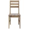 Elegant Solid Acacia Wood Dining Chairs - 4 pcs Set