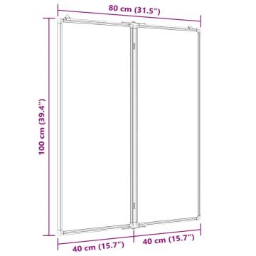 Magnetic Whiteboard Foldable 80x100 cm | Hipomarket UK