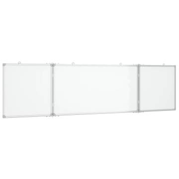 Foldable Magnetic Whiteboard 200x50 cm - Aluminium Frame