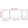 Foldable Magnetic Whiteboard 200x50 cm - Aluminium Frame