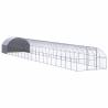 Outdoor Chicken Coop 3x20x2 m Galvanised Steel Size 3 x 20 x 2 m Model with roof 