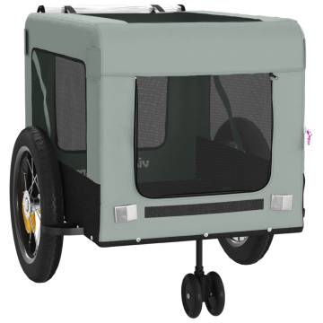 Pet Bike Trailer - Grey & Black Oxford Fabric | Hipomarket UK