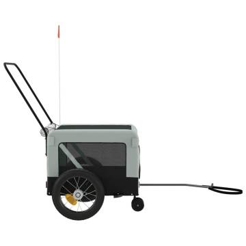 Pet Bike Trailer - Grey & Black Oxford Fabric | Hipomarket UK