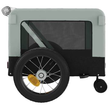 Pet Bike Trailer - Grey & Black Oxford Fabric | Hipomarket UK