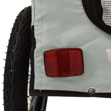 Pet Bike Trailer - Grey & Black Oxford Fabric | Hipomarket UK