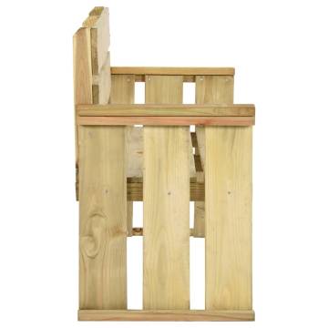 Garden Bench 121 cm - Durable Impregnated Pinewood