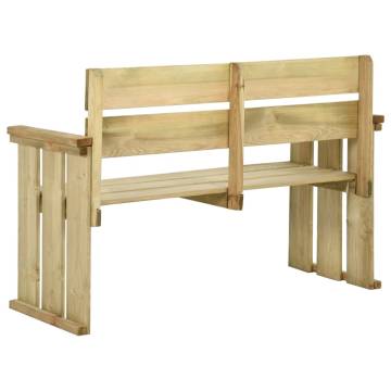 Garden Bench 121 cm - Durable Impregnated Pinewood