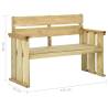 Garden Bench 121 cm - Durable Impregnated Pinewood