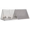 Rabbit Cage Grey 201.5x80.5x71 cm Galvanised Steel | HiPoMarket