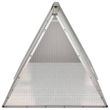 Rabbit Cage Grey 201.5x80.5x71 cm Galvanised Steel | HiPoMarket