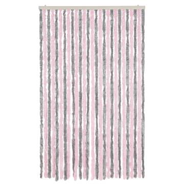 Fly Curtain Silver Grey & Pink 118x220 cm | HipoMarket