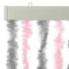 Fly Curtain Silver Grey & Pink 118x220 cm | HipoMarket