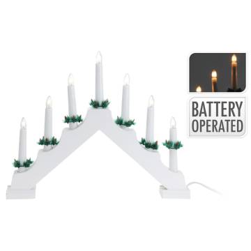 Ambiance Bridge Christmas Candle Light with 7 LEDs - White