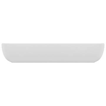 Luxury Rectangular Matt White Basin | 71x38 cm Ceramic