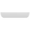 Luxury Rectangular Matt White Basin | 71x38 cm Ceramic