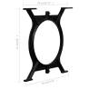 O-Frame Cast Iron Dining Table Legs - 2 Pcs | Hipomarket