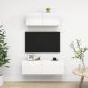 2 Piece TV Cabinet Set High Gloss White Engineered Wood Colour high gloss white Quantity in Package 2 Width 80/100 cm 