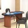 10-Player Blue Poker Table | 160x80cm - Hipomarket UK