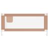 Toddler Safety Bed Rail Taupe - 200x25 cm Fabric | HipoMarket