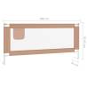 Toddler Safety Bed Rail Taupe - 200x25 cm Fabric | HipoMarket