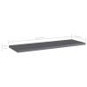 High Gloss Grey Bookshelf Boards - 4 pcs Engineered Wood